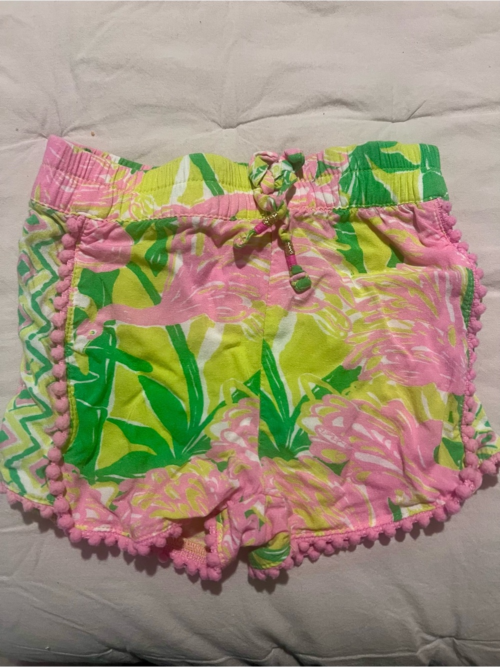Lilly Pulitzer pom pom toddler shorts